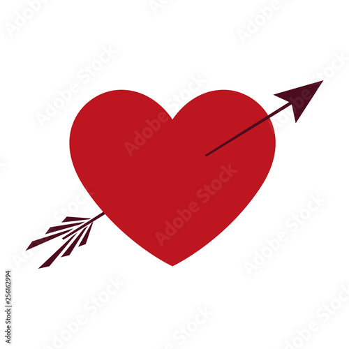 heart love with arrow icon