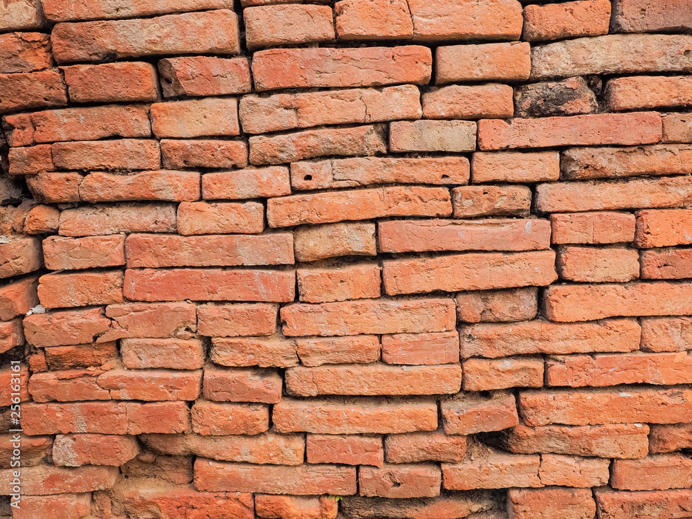 red old bricks wall pattern texture background. red old bricks wall pattern texture background.