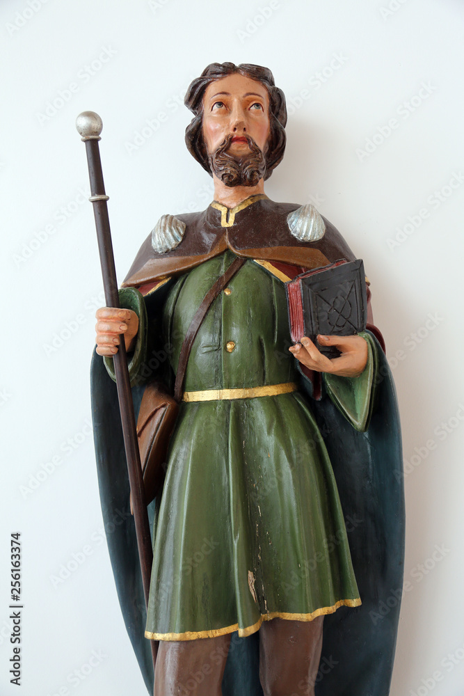 Fototapeta premium Saint James, statue in chapel of St. Joseph in Rosenberg Holzmuhle, Germany 
