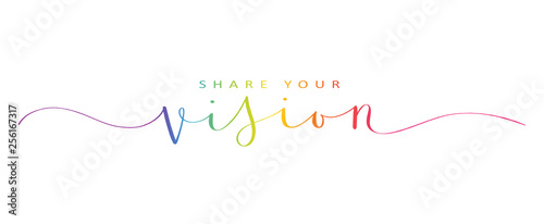 SHARE YOUR VISION brush calligraphy banner