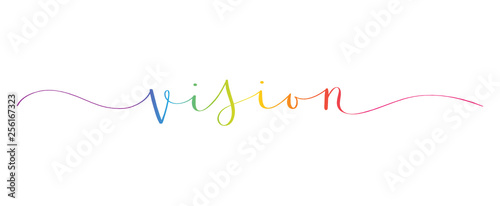 VISION brush calligraphy banner