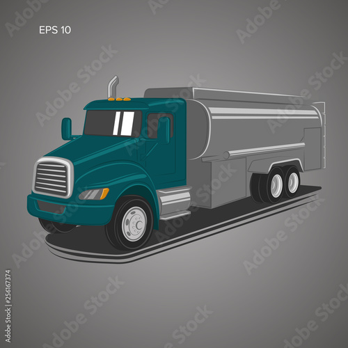 Tank truck vector illustration. Modern tanker isolated vector