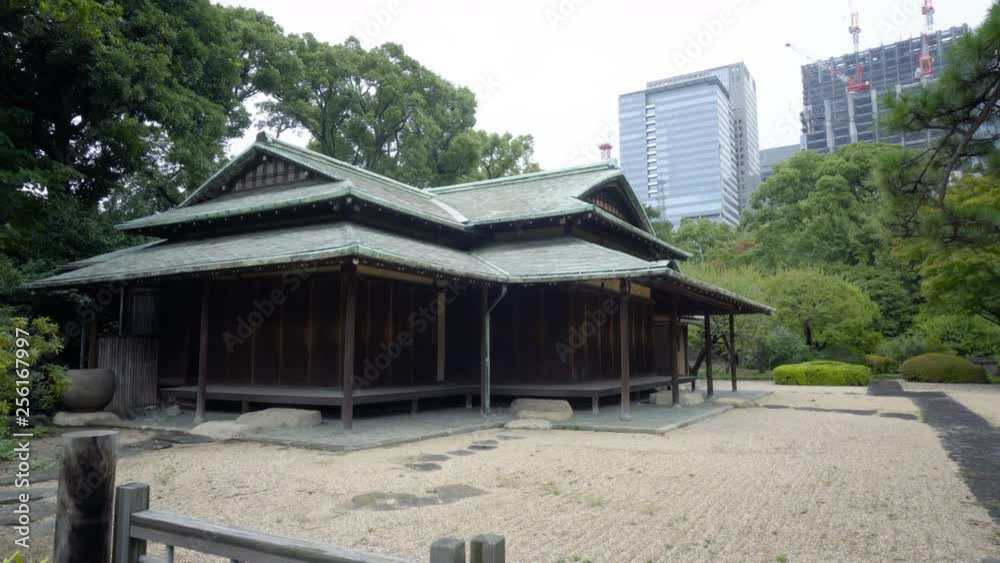 Traditional Japanese Wooden Building And Stone Garden Traditional Japanese Wooden Building And Stone Garden