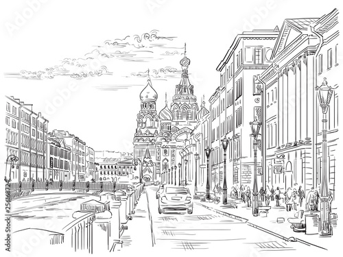 Vector hand drawing ST Petersburg 4