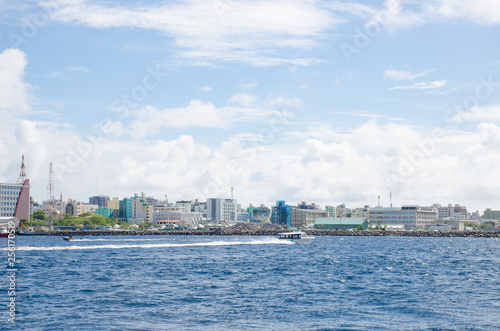  city of Male island of Maldives view from the ocean © rosetata