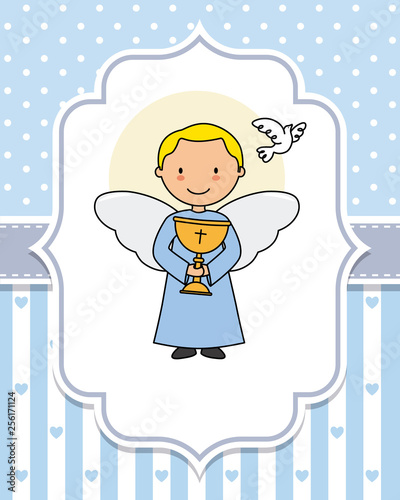 Angel with a chalice in the hands