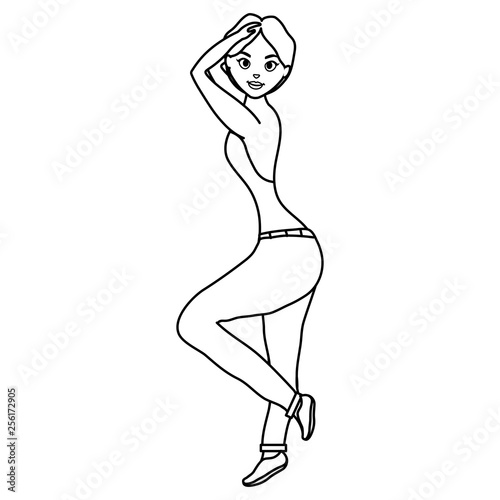 beautiful and sensual woman character