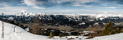 Panorama view from top of Pleschnitz - Austria