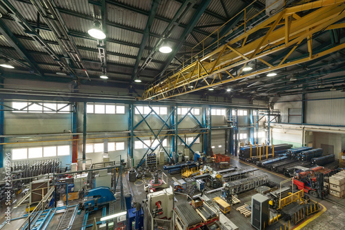 The interior of the metalworking shop. Modern industrial enterprise.