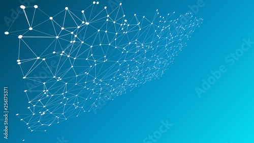 Medicine vector background concept 3d lines and dots connected