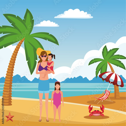 summer vacation cartoon
