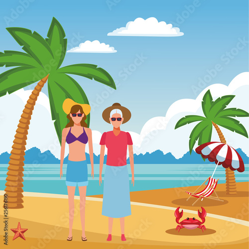 summer vacation cartoon