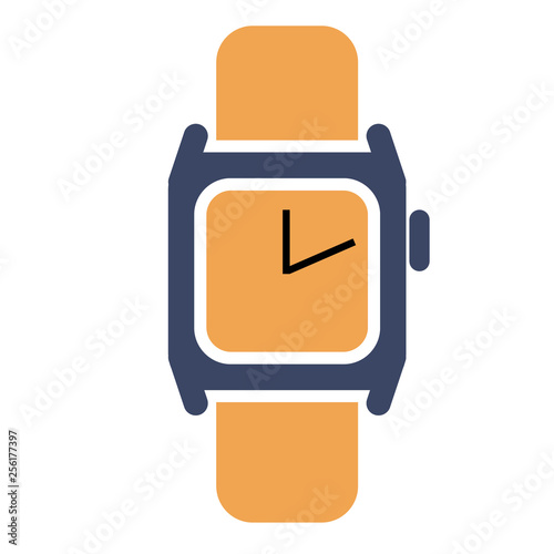 Wristwatch flat illustration