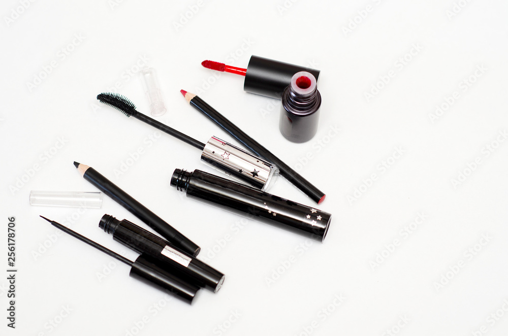 makeup set for face makeup on white background makeup set for face makeup on white background