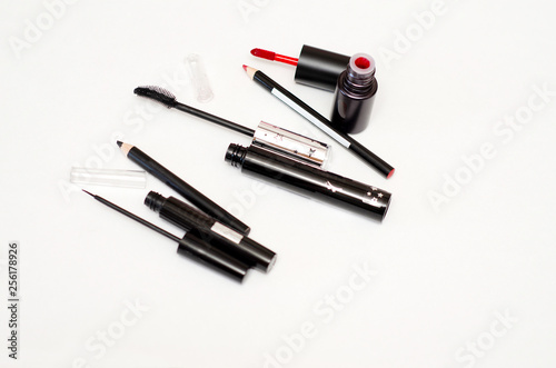 makeup set for face makeup on white background