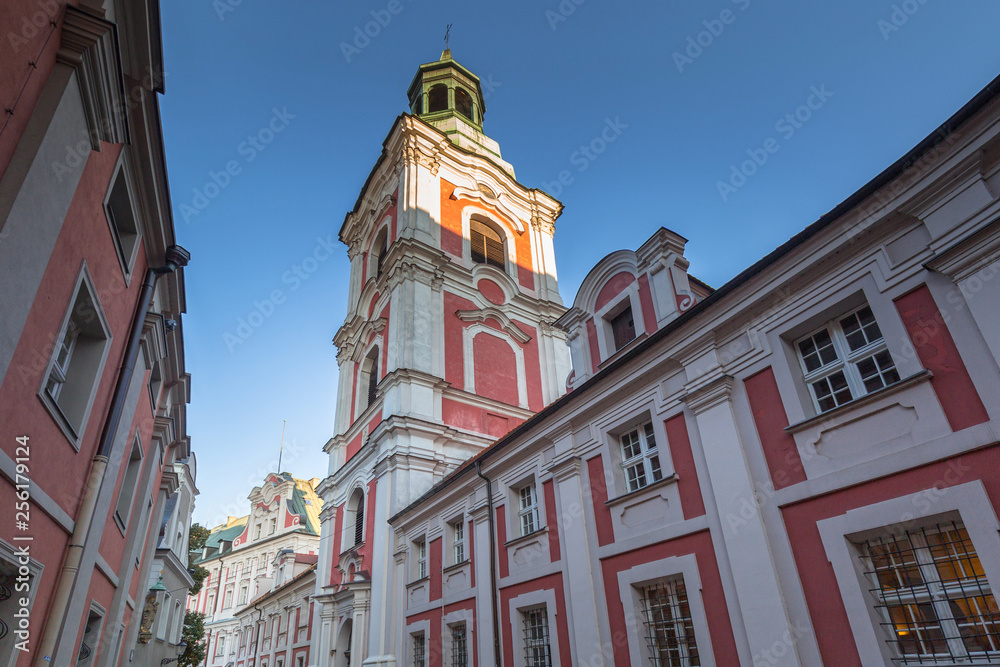 Architecture of the old town in Poznan, Poland.