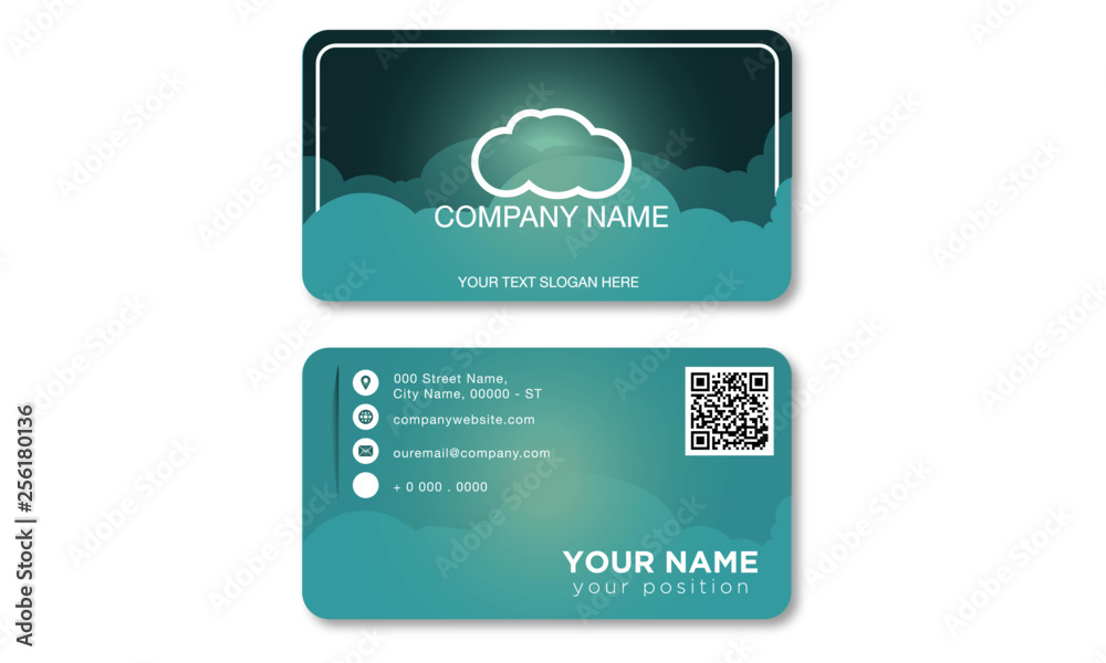 Obraz premium business card cloud