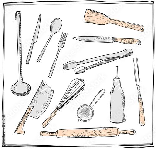 graphic assorted utensils