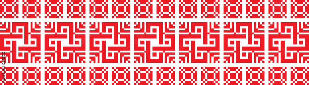 Traditional Romanian folk art knitted embroidery pattern Traditional Romanian folk art knitted embroidery pattern