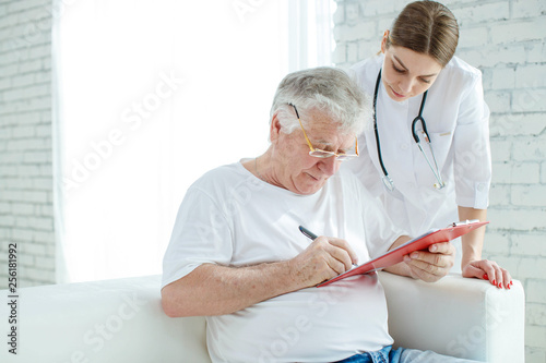 Elderly man at the doctor 
