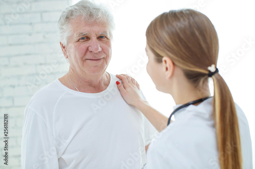 Elderly man at the doctor 