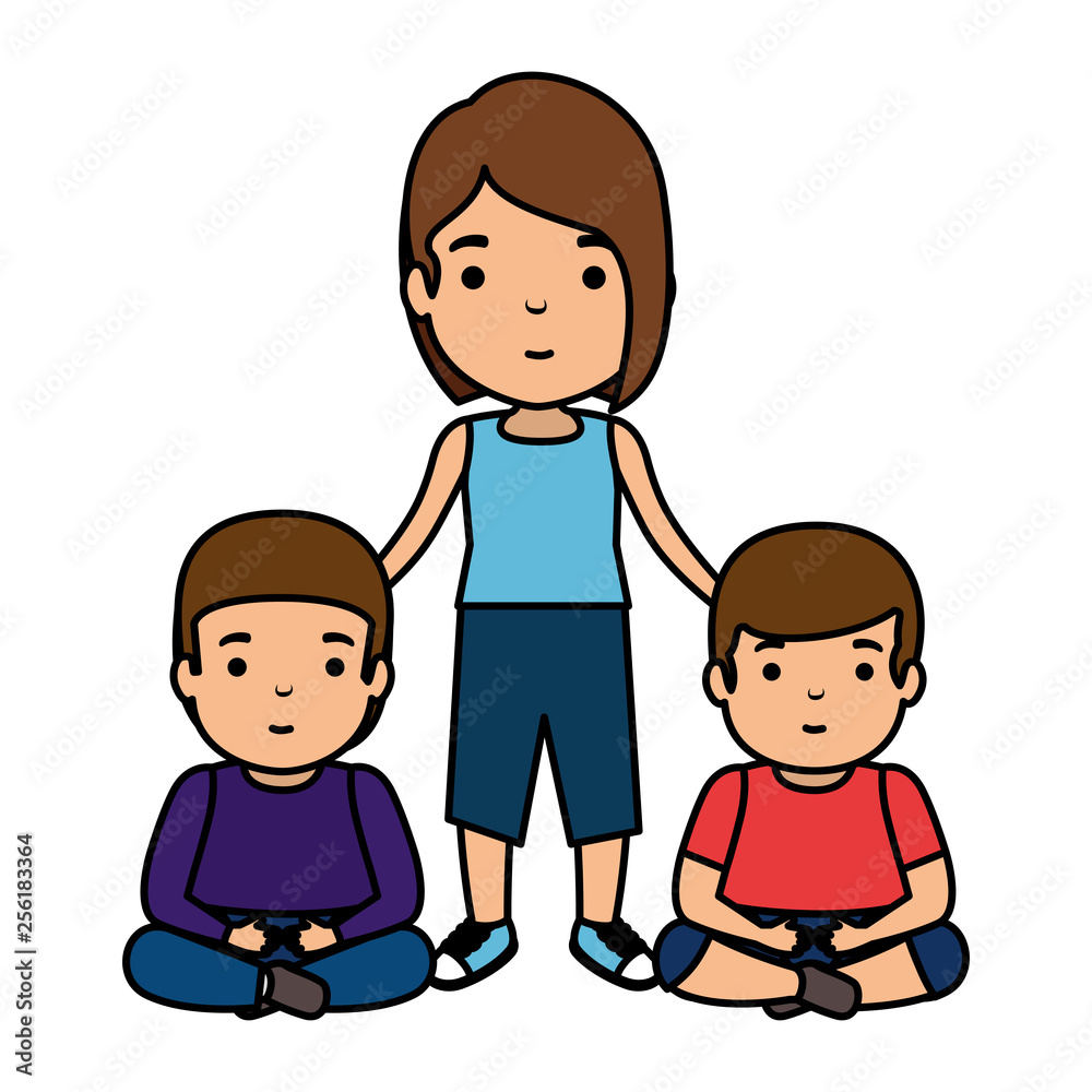 mother with sons characters