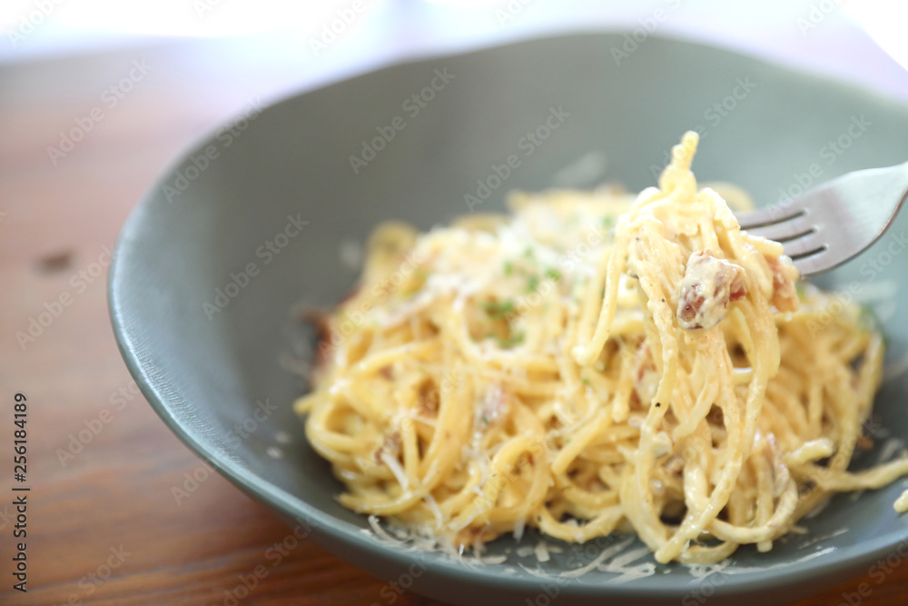 Spaghetti Carbonara , italian food cuisine