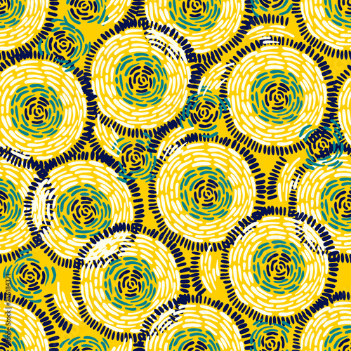 Abstract Ikat and boho style handcraft fabric pattern. Traditional Ethnic design for clothing and textile background, carpet or wallpaper