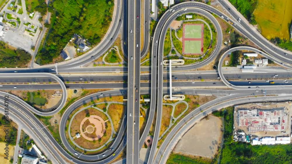 Road traffic in city at Nonthaburi, Thailand
