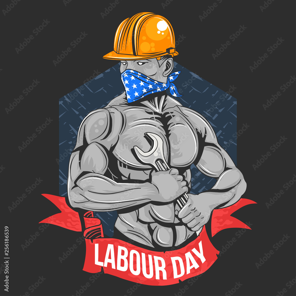 Fototapeta premium LABOUR DAY WORKER VECTOR
