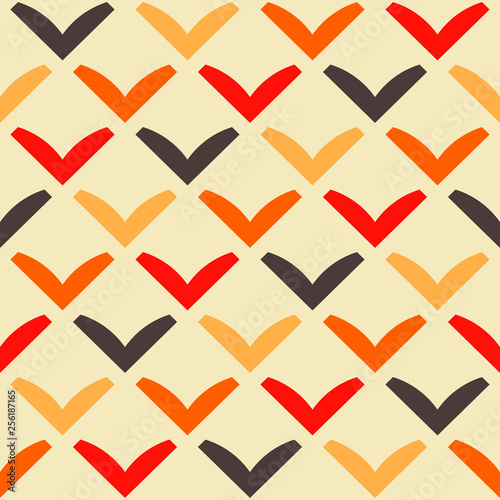 Bright seamless pattern with geometric elements.