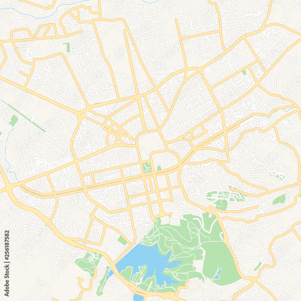 Tirana, Albania printable map