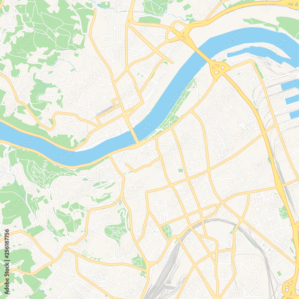 Fototapeta premium Linz, Austria printable map
