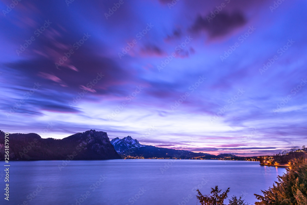 Тight is Royal Blue. Lucerne Lake