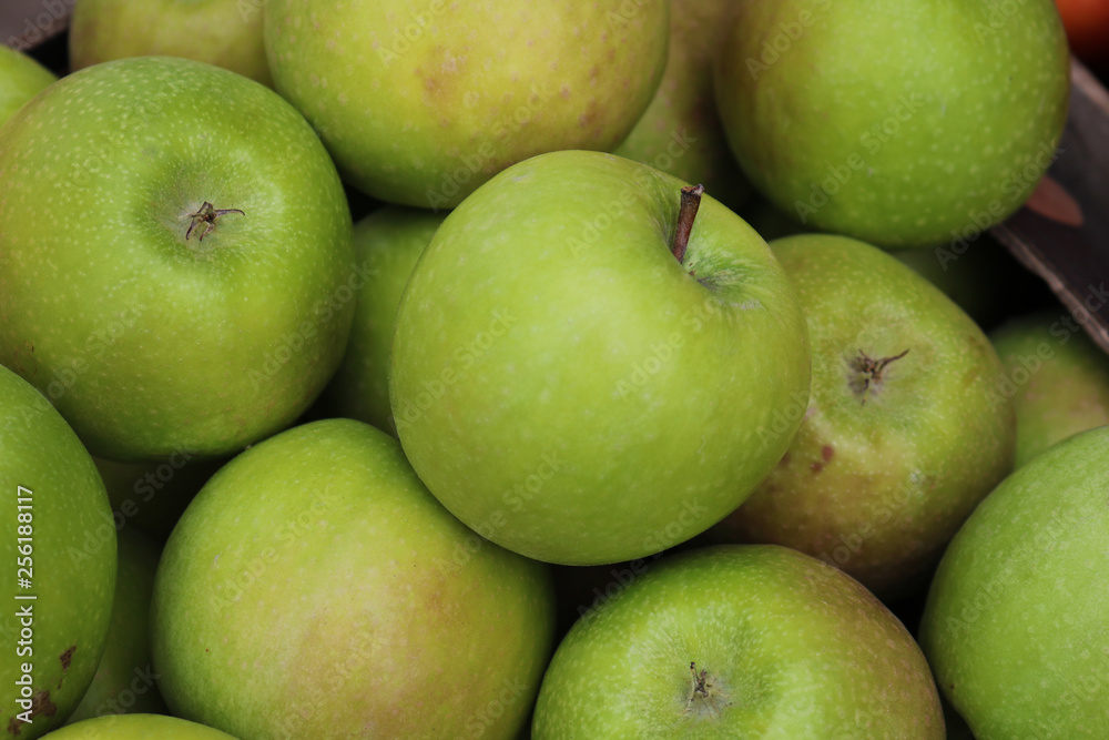 Green apples for background and texture. Green apples for background and texture.