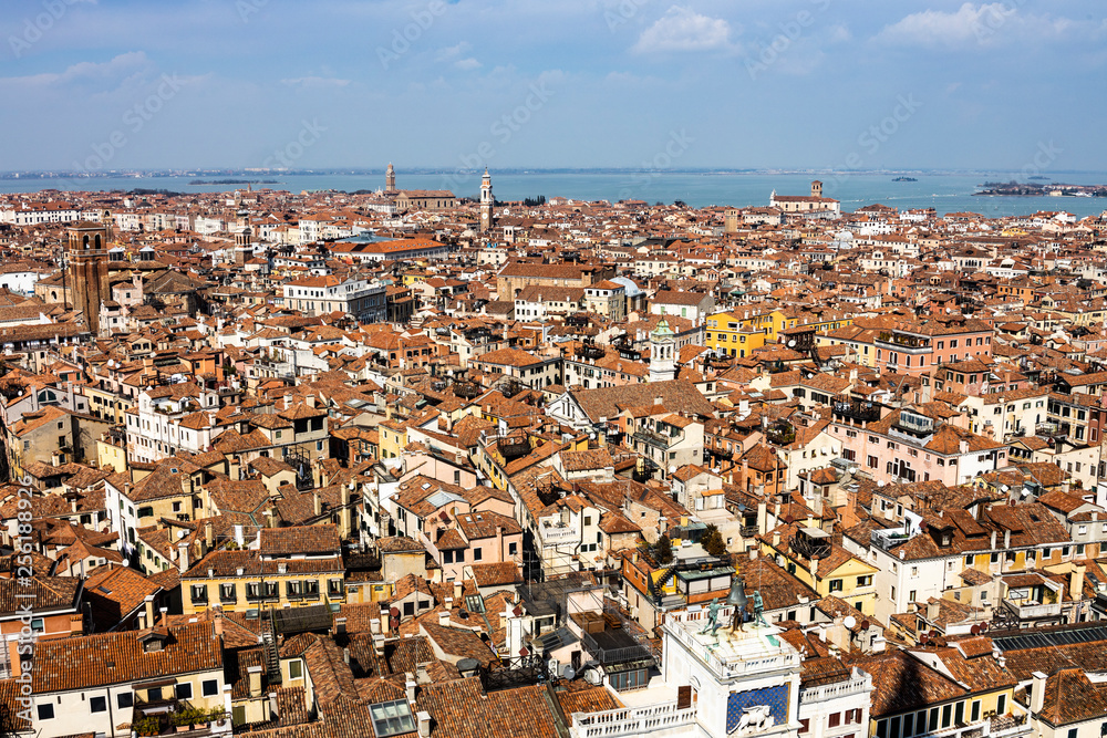 Obraz premium Aerial view of Venice from the bell tower
