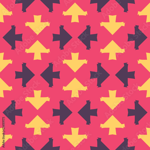 Bright seamless pattern with alternating geometric arrows.