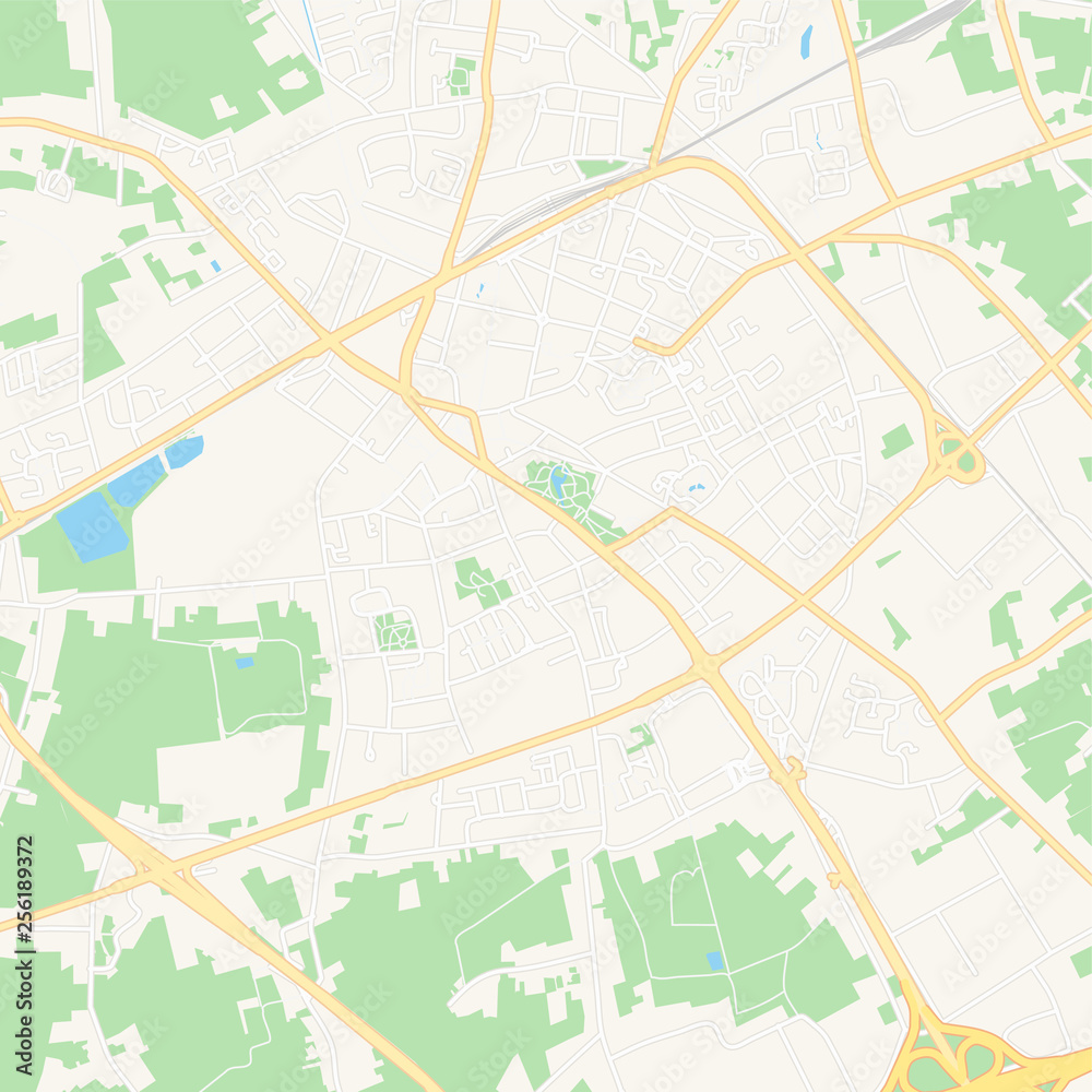 Sint-Niklaas , Belgium printable map