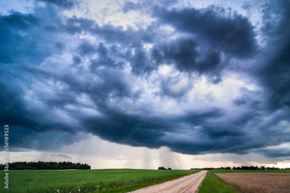 Image of dark Storm clouds in Lithuania Image of dark Storm clouds in Lithuania