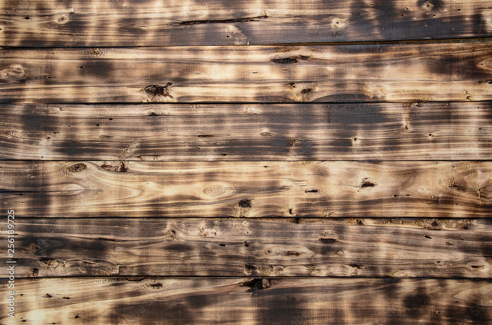 Fototapeta premium Top view wooden background and texture.