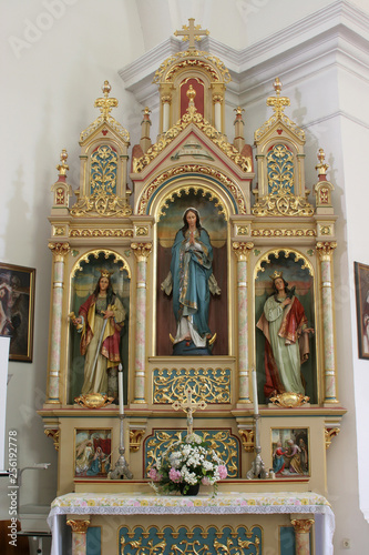 Altar of Our Lady in the Church of Holy Cross in Sisak, Croatia