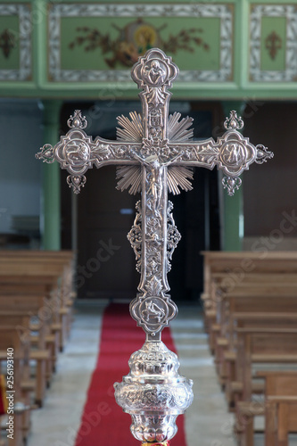 Processional cross, Church of All Saints in Blato, Korcula island, Croatia