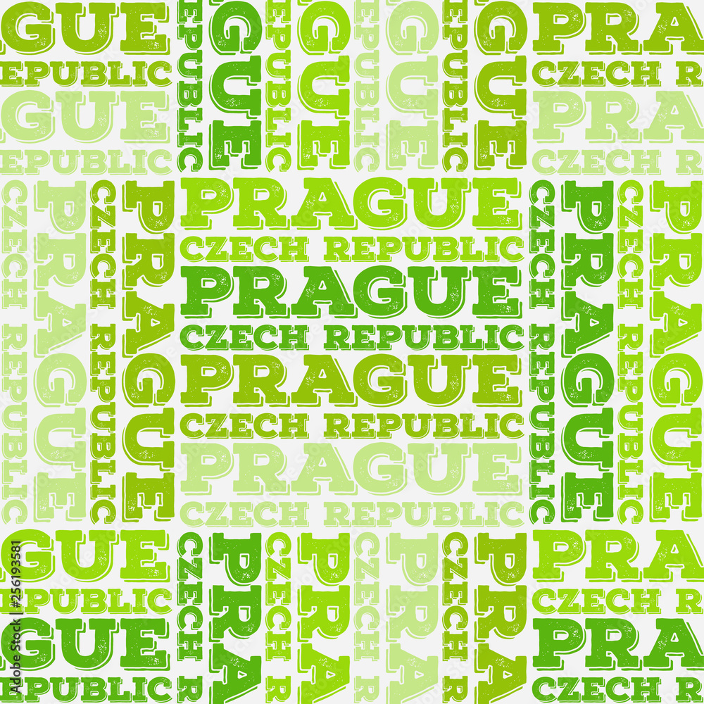 Fototapeta premium Prague, Czech Republic seamless pattern