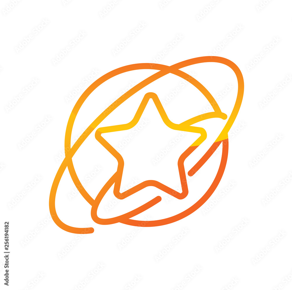 Success Star Logo Design Template Isolated Success Star Logo Design Template Isolated