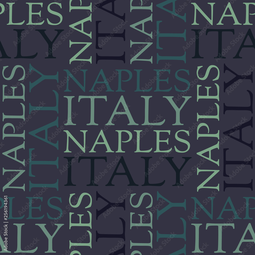 Naples, Italy seamless pattern Naples, Italy seamless pattern