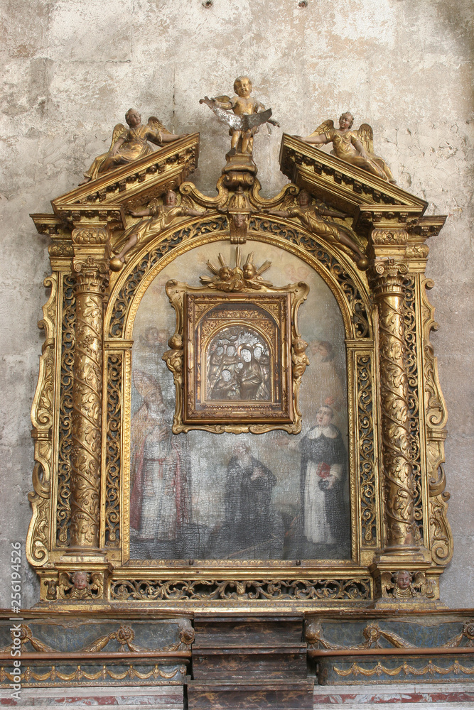 Altar of Holy Three Kings in the church of Saint Mark in Korcula, Korcula island, Croatia