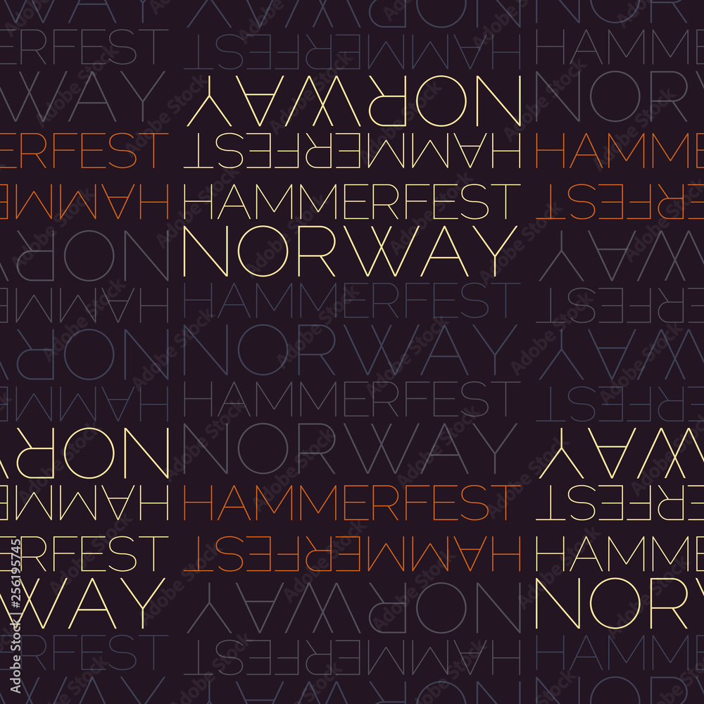 Hammerfest, Norway seamless pattern