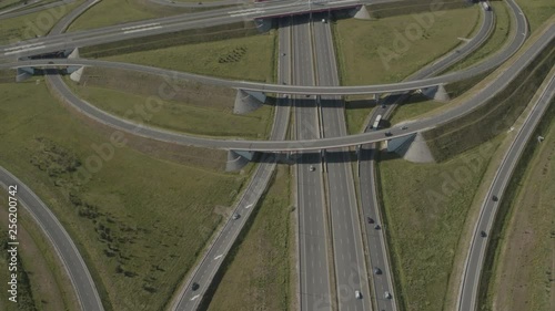 Wallpaper Mural Aerial drone view over big highway junction node ProResHQ Torontodigital.ca