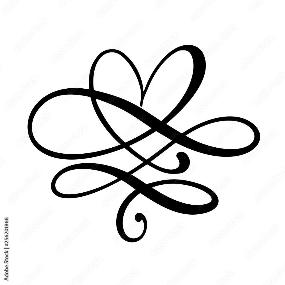 Hand drawn Heart love sign. Romantic calligraphy vector illustration icon symbol for t-shirt, greeting card, poster wedding. Design flat element of valentine day Hand drawn Heart love sign. Romantic calligraphy vector illustration icon symbol for t-shirt, greeting card, poster wedding. Design flat element of valentine day