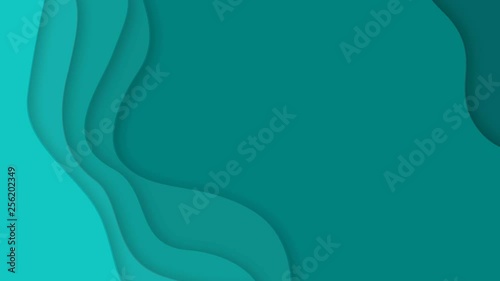 background with colored paper planes changing their shape cyclically, paper cut looped backdrop